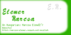 elemer marcsa business card